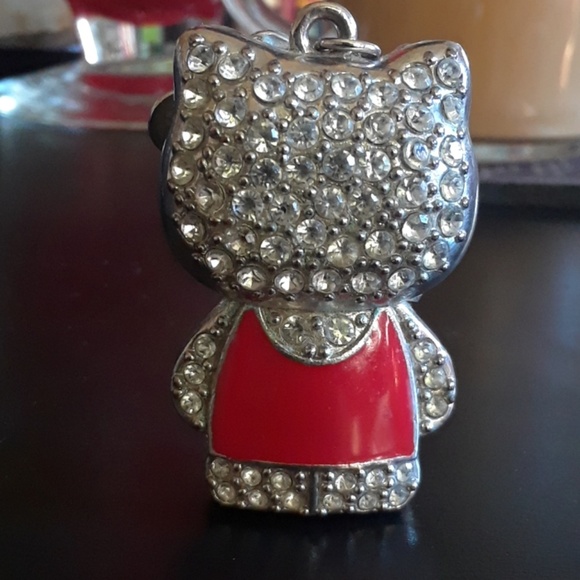 Rhinestone Hello Kitty Pendant - Picture 3 of 3